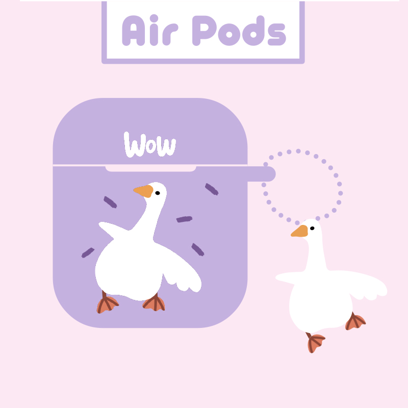 funnyns original dancing duck airpodspro3 protective case tpu apple 1 2 wireless bluetooth headset soft case