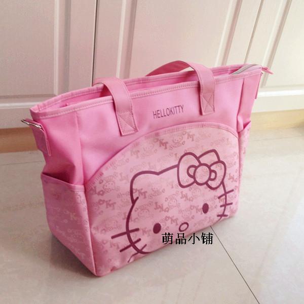 Kitty đa chức năng xác ướp túi dễ thương vai chéo công suất lớn mẹ và con gói phim hoạt hình xách tay túi duffel bộ túi xách 4 chi tiết cho mẹ và bé