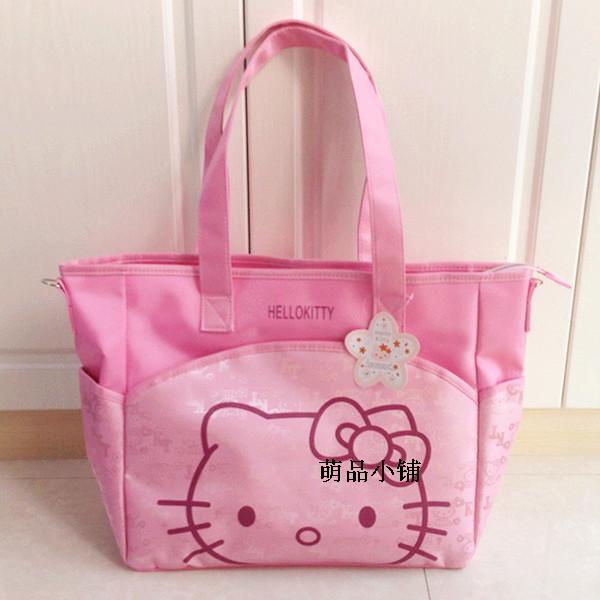 Kitty đa chức năng xác ướp túi dễ thương vai chéo công suất lớn mẹ và con gói phim hoạt hình xách tay túi duffel bộ túi xách 4 chi tiết cho mẹ và bé