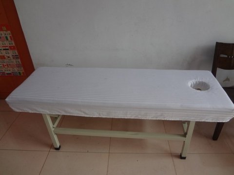 Màu trắng tinh khiết thẩm mỹ viện khăn trải giường massage giường bông cotton đơn giản phù hợp với tấm dày ra giường