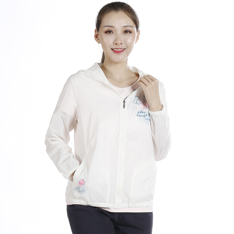 La Pagayo Xuân Thu dệt Slim Casual Hood sửa mỏng A6J1606A áo rãnh đơn lớp của phụ nữ