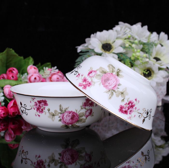 Jingdezhen porcelain of ipads China tableware fittings single 6 inch rainbow such as bowl soup bowl hand carved gold