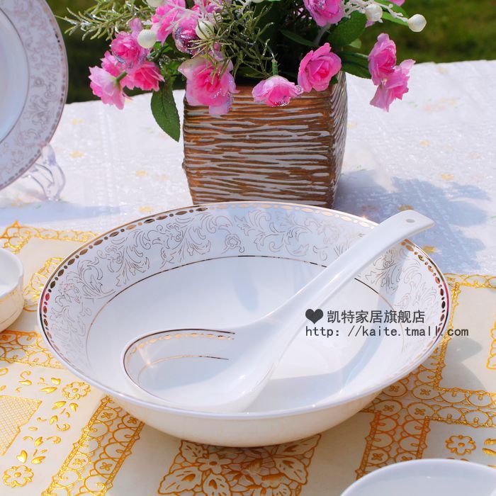 Jingdezhen ceramic tableware suit style up phnom penh ceramic dish dish household European - style combination informs the bowl chopsticks