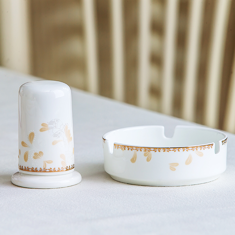 Ou ipads porcelain tableware suit of jingdezhen ceramic dishes household of Chinese style dishes suit Nordic contracted combination