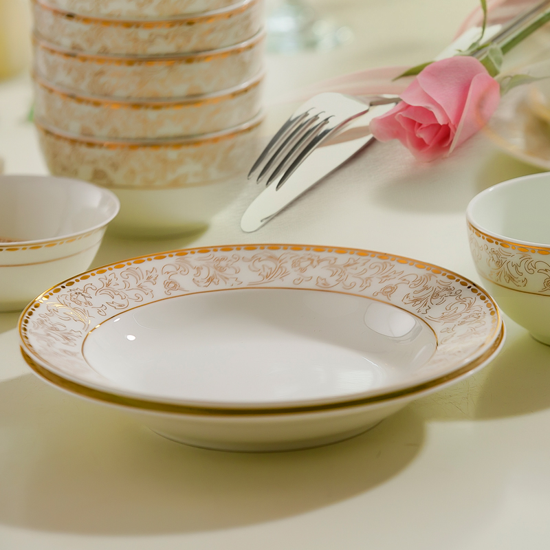 Jingdezhen ceramic tableware suit European dishes suit household of Chinese style up phnom penh Korean rice bowl bowl plate combination