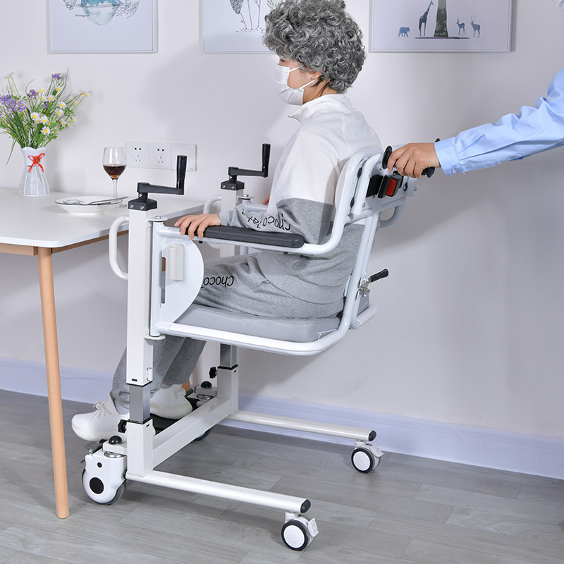 Multi-functional shift machine bed-ridden elderly hand-cranked lifting transfer car paralyzed disabled nursing toilet chair shifter