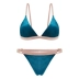 PL cao cấp nhung tam giác bikini bikini kỳ nghỉ bãi biển bikini ba điểm gợi cảm chia bikini áo tắm một mảnh Bikinis