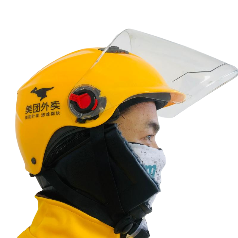 Meituan courier spring, autumn and winter cold-proof helmet rain-proof helmet rider winter riding special equipment customization