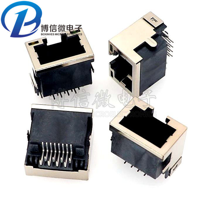 RJ45 RJ45 socket SP32 Internet interface socket 8P8C sink plate mother seat crystal head socket Internet connector with lamp