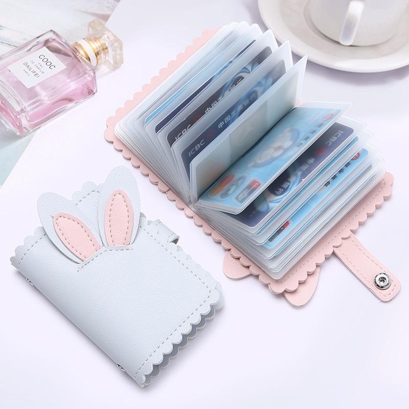 Precious high-end card package female small multi-function large-capacity loading card package mini rabbit ear card tide