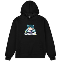 ins21 autumn winter New Pinocos Moncées Moncos Lisecondary Metacartoon Garning-silver fox suede sweatshirt with hooded sweatshirt