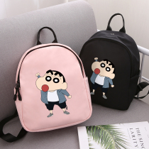Cute crayon small new schoolbag female 2020 new trend small backpack canvas travel backpack male Korean version of Joker