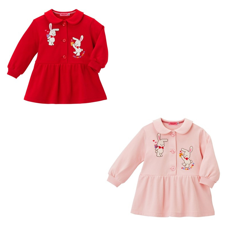 22 years new Japanese-made mikihouse chieco saku bunny long-sleeved dress 23-1902-573
