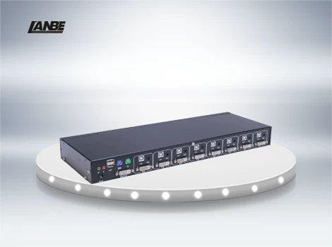 [蓝宝LANBE AS-9116DA 16口高清DVI音视频KVM切换器16进4进1出按键热键OSD USB自适应]