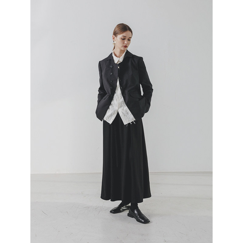 Slow tea double-sided woven cotton new Chinese-style oblique cardigan short jacket women's autumn 2021 light retro commuter slim suit