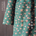 Áo khoác cotton và vải lanh nữ mùa thu đông 2018 mới rộng kích thước lớn hoa gió dân tộc cộng với áo nhung dày dài áo gió áo phao dáng dài hàn quốc Trench Coat