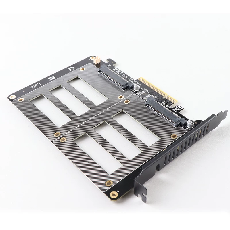 JEYI Jiayi U2 жесткий диск адаптер карта PCIEX8 двойной отсек U.2 расширение 1 к 2 разведение карта 1 точка 2SFF8639