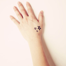 Tattoo Sticker Hollow Pentagram Pattern Waterproof Tattoo Sticker ear rear tiger mouth Ankle Fun Little Tinged