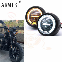 Retro modified motorcycle headlights LED daily aperture headlights CG Ranger Longjia V coffee Cubs general headlights