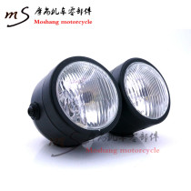 Harley motorcycle retro double-light gliding street gliding road sliding modified Black LED headlights Headlights Headlights