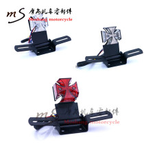 Motorcycle modification accessories Harley Cruise Prince car retro modification Cross LED taillights brake lights license plate holder
