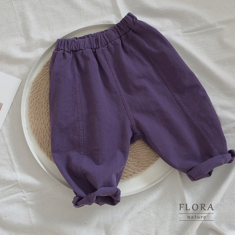 Exclusive middle-aged boys and girls wash cotton loose tooling 8 points pants casual loose cotton and linen retro pants