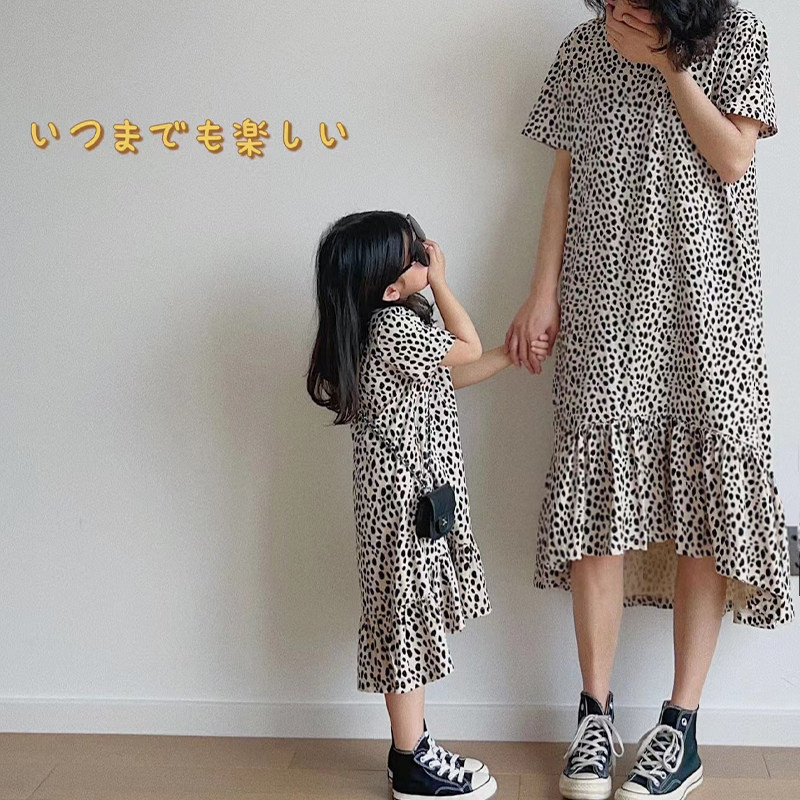 Japanese Korean children's dress 2022 spring and summer children's baby dress in the child baby's mother and daughter dress