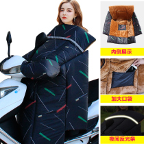 Autumn and winter electric car windshield is thickened with velvet and thickened warm and waterproof electric car tram windshield handle does not leak wind