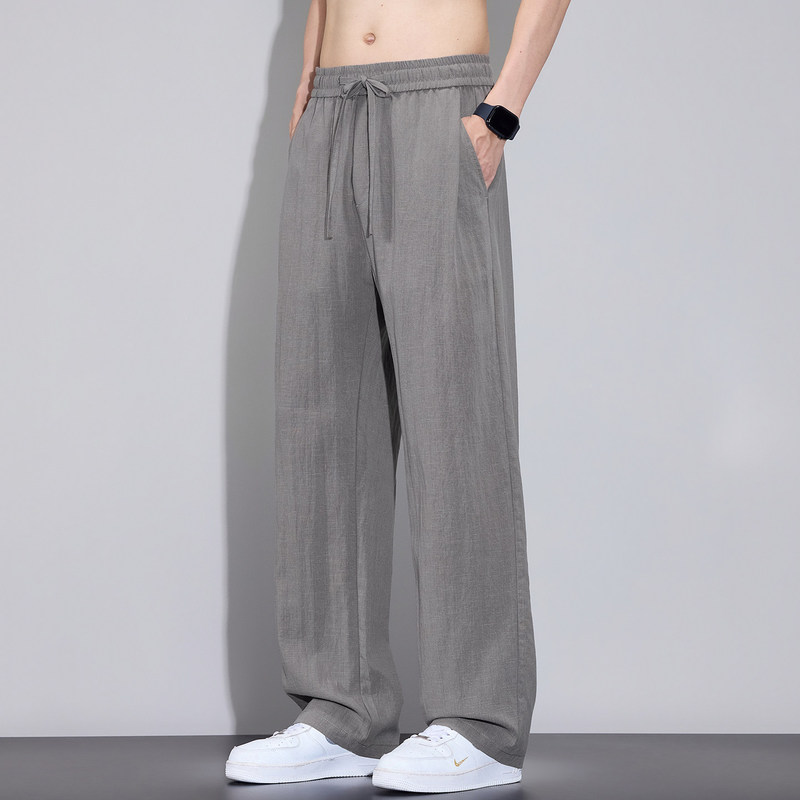 Hong Kong Trendy Linen Casual Pants for Men, Summer Thin Lyocell Cool Breathable Quick-Drying Pants, Men's Straight-Leg Pants Hong Kong Trendy Linen Casual Pants for Men, Summer Thin Lyocell Cool Breathable Quick-Drying Pants, Men's Straight-Leg Pants