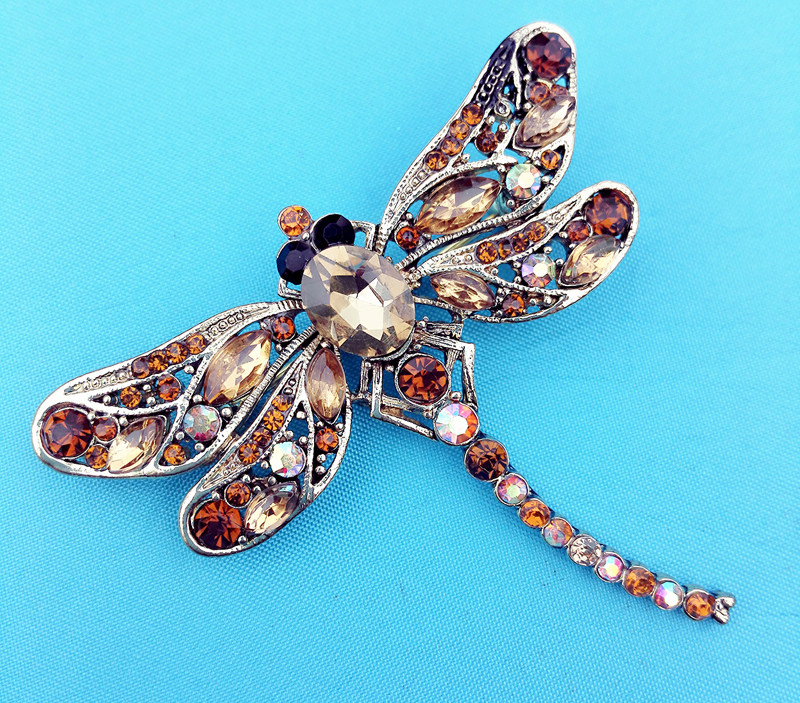 Broche femme en cristal naturel pierres semi-précieuses - Ref 1173197 Image 17