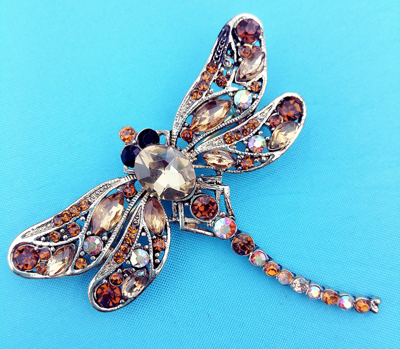 Broche femme en cristal naturel pierres semi-précieuses - Ref 1173197 Image 16