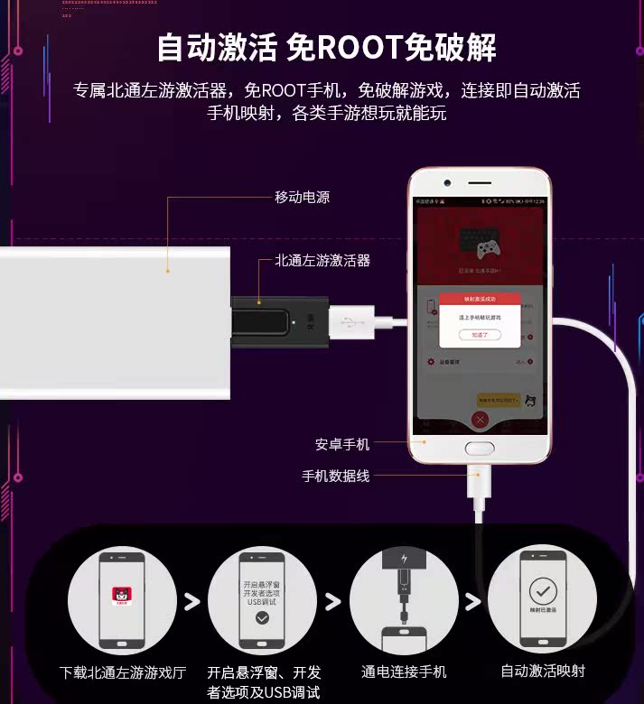 Bộ điều khiển trò chơi kéo dài Betop W1 + Trình kích hoạt Android thiết lập vua ăn gà kart - Người điều khiển trò chơi tay cầm ipega