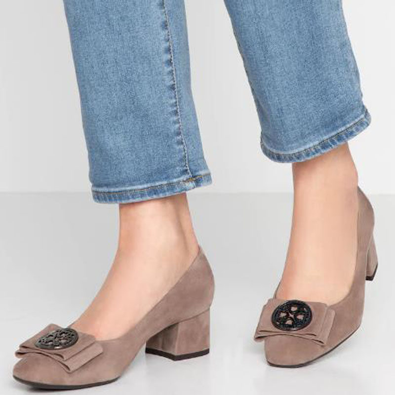 German Direct Mail PeterKaiser Women Shoes 19 Autumn Business with square head Sheep leather bag Shoe lacquered leather anti-velvet 54471