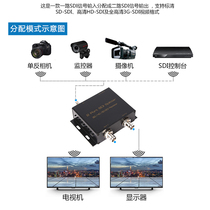 Youting 3G SDI splitter one in two out 1X2 split screen synchronous conversion transmitter 100M1080P60HZ