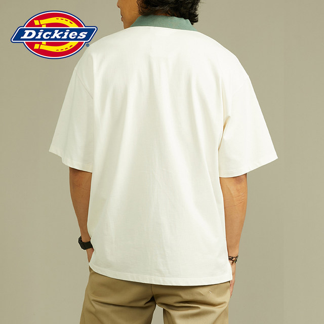 Dickies ພາກຮຽນ spring ແລະ summer workwear ສໍາລັບຜູ້ຊາຍແລະແມ່ຍິງຄູ່ຜົວເມຍ lapel logo ກິລາ retro ສັ້ນແຂນສັ້ນເສື້ອໂປໂລວ່າງ