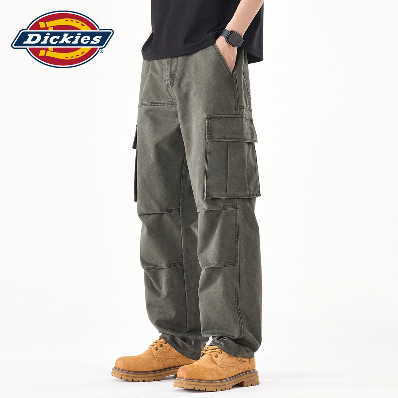 Dickies American-Style Spring and Autumn Multi-Pocket Cargo Pants Men's Pleated Sports Woven Casual Pants Y