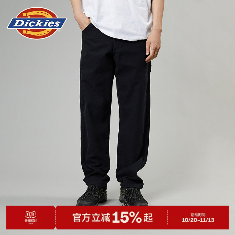 Dickies Spring and Autumn Washed Effect Multi-Pocket Cleanfit Style Workwear Lumberjack Pants for Men and Women Couples J
