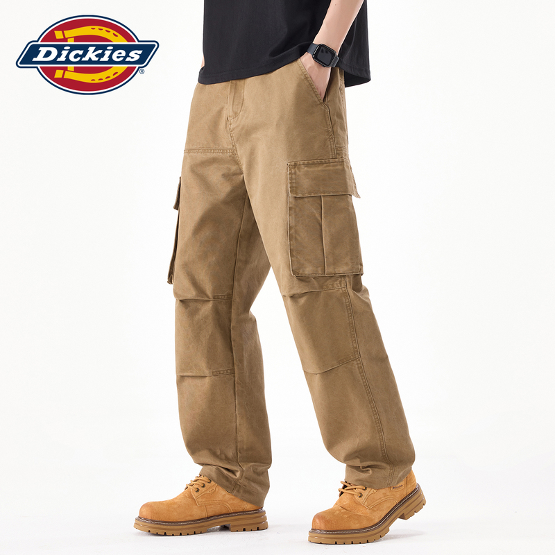 Dickies American-Style Loose Casual Pants Straight-Leg Cargo Pants Men's Autumn Multi-Pocket Woven Pants Y