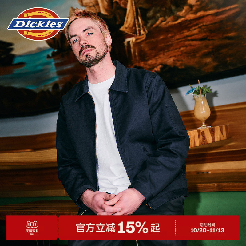 Dickies 2026 Spring and Autumn Classic Work Jacket Thin Padded Lining Waterproof Coated Coat for Men J