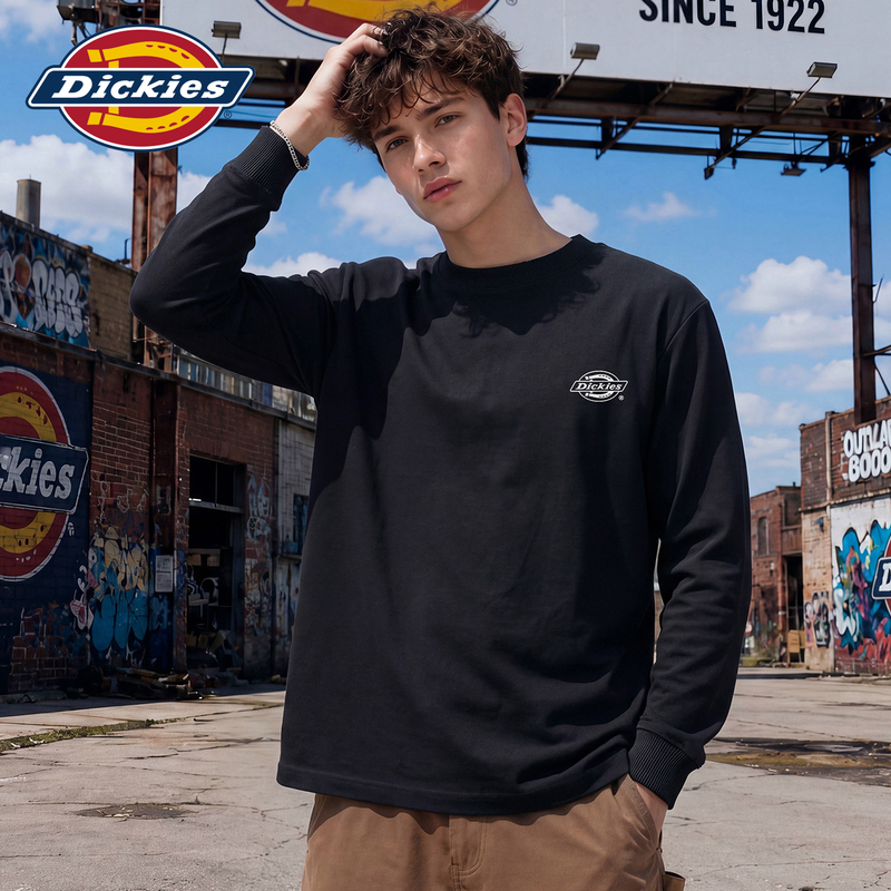 Dickies American Style Trendy Brand Autumn New Base Shirt Top Men's Loose Casual Long-Sleeve T-Shirt Y