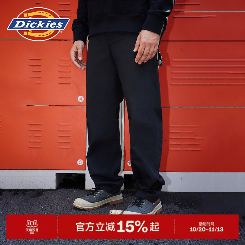 Dickies 26 Spring and Autumn Wide-Leg Slightly Tapered Logging Pants Casual Loose Long Pants Workwear Pants for Men and Women Couples J