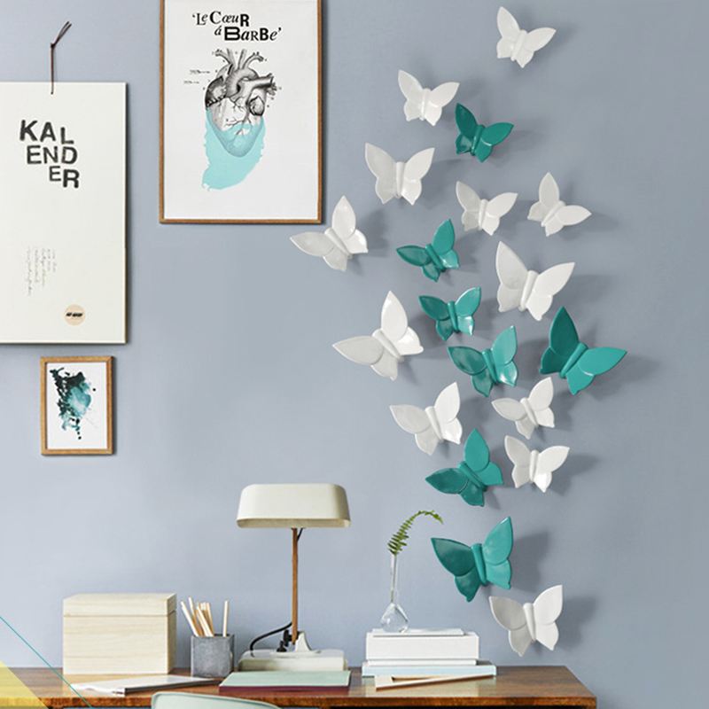 Butterfly Living Room Sofa Background Wall Wall-mounted Light Lavish Creative TV Bedroom Wall Deco wall Wall Hanging Accessories