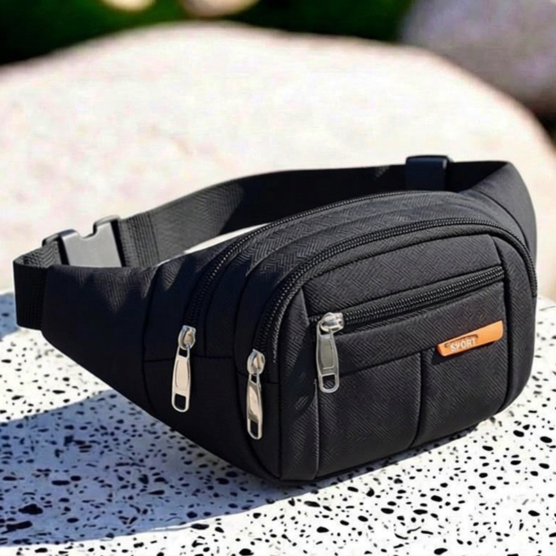 Men's Waist Bag, Dual-Purpose for Cross-Body Wear, Suitable for Street Vendors, Wallet Holder, Waist Phone Bag, Portable Small Shoulder Bag for the Elderly, Lightweight and Waterproof