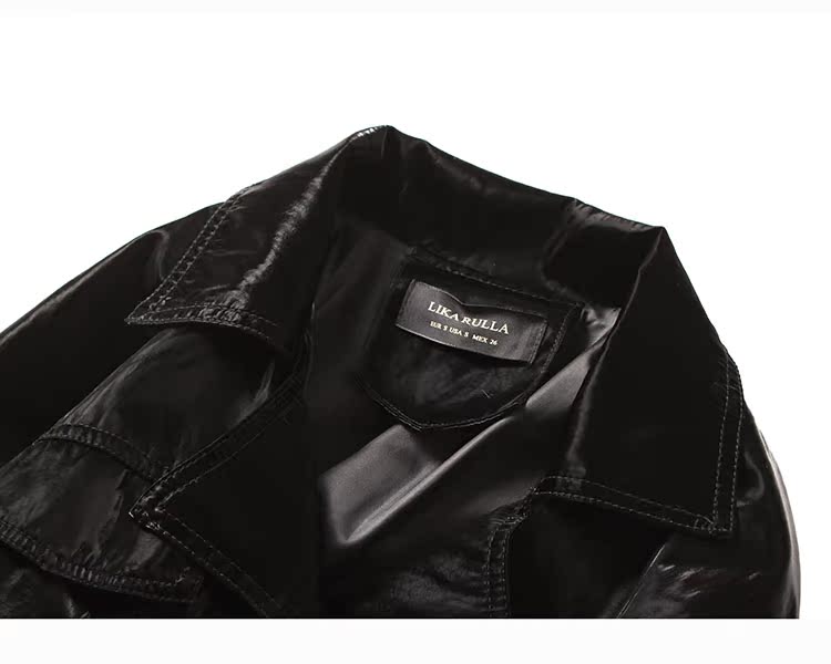 Phụ nữ mùa thu 2018 mới ga châu Âu thời trang màu gradient xe máy da nữ mỏng áo khoác ngắn bình thường blazer da