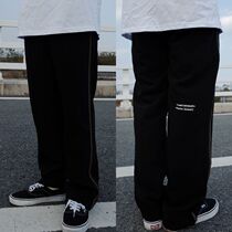 There is an ideal national tide in autumn and winter waste Kesaven pants mens fashion brand sports casual pants loose striped straight trousers women