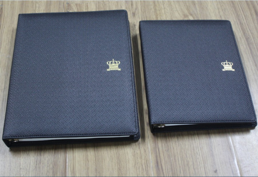 Zhuoneng 16-2 high-end loose-leaf notebook leather business this business loose-leaf book with card slot can be inserted into the pen