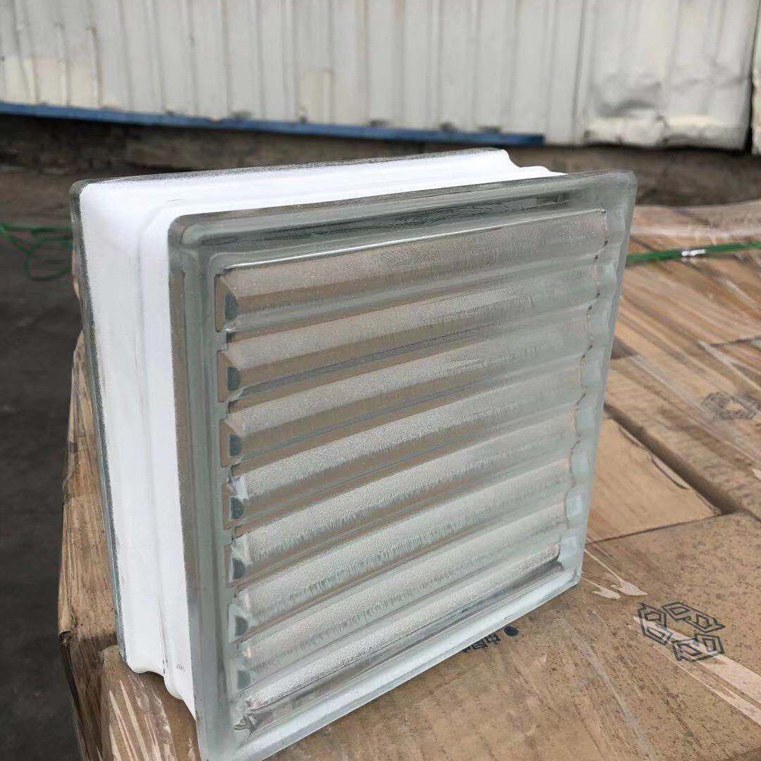 190*190*80 full color glass hollow brick square translucent living room kitchen porch partition wall curtain wall