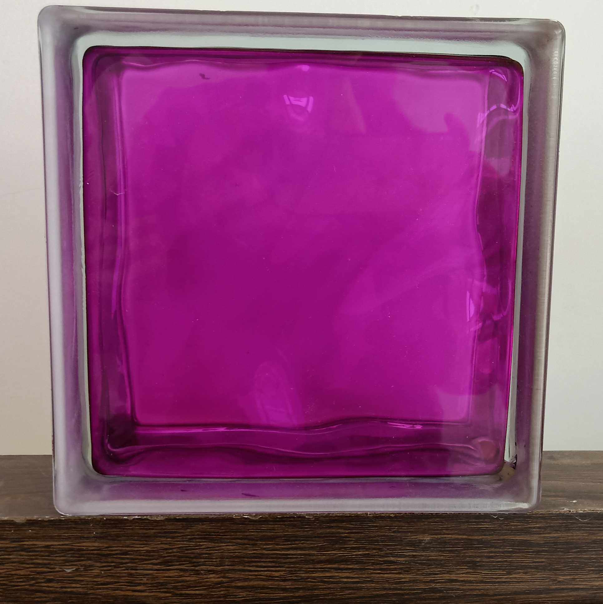 19 * 19 * 8 internal colorful red square hollow glass brick partition wall living room with great power