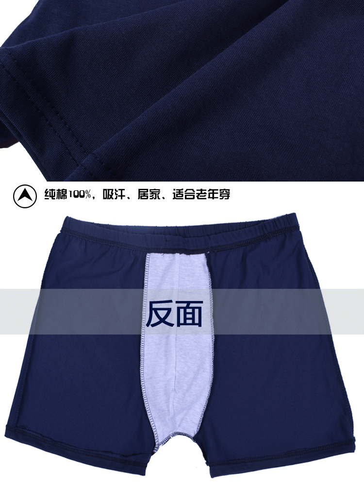 Trung niên và cũ đồ lót nam cotton ông già của boxer cotton kích thước lớn loose eo cha quần quần short mùa hè quần short