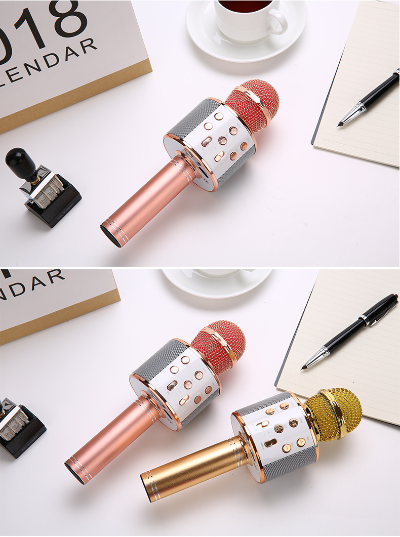 mic pro Điện thoại di động karaoke micrô micrô âm thanh k bài hát kho báu tụ điện không dây micro relacart